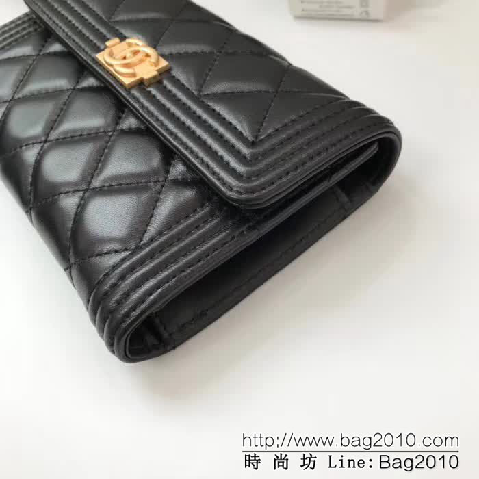 CHANEL香奈兒 海外原單走私貨 進口綿羊皮 女款長錢包 A84302  DJC2497
